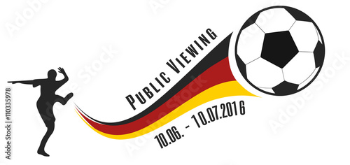 Fussball Schuss Ball Deutschland Public Viewing