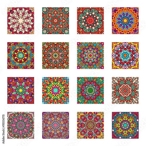 Set of ethnic patterns
