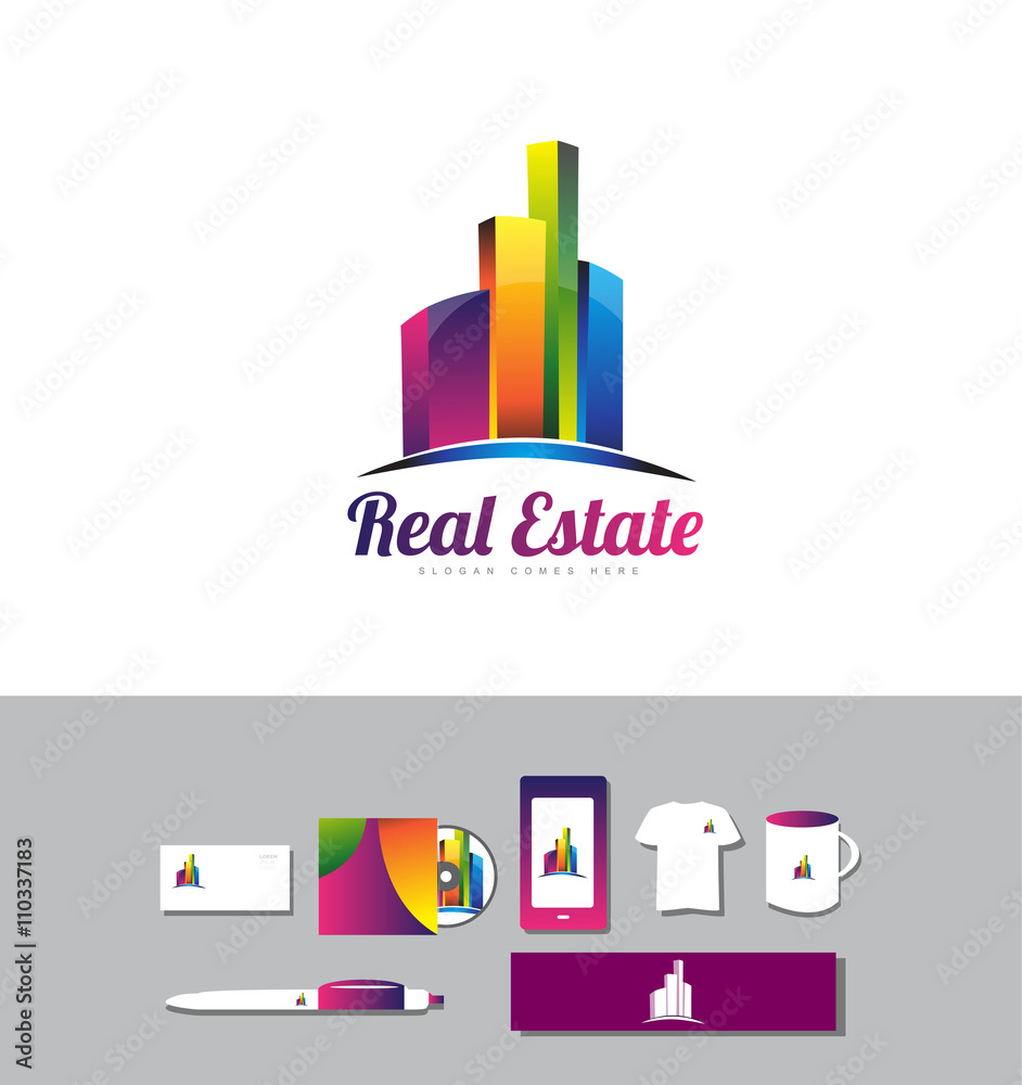 Building skyscraper real estate logo Building skyscraper real estate logo