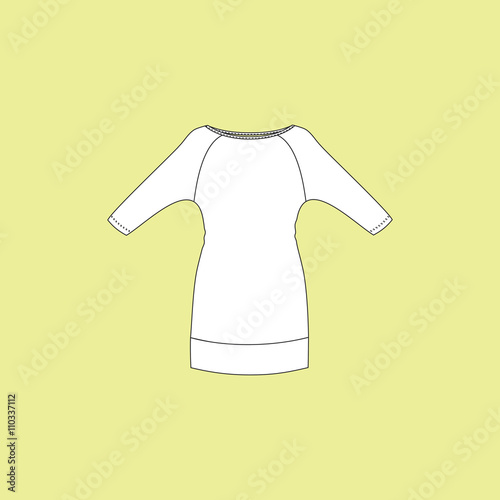 dress with long sleeves feminine jersey
