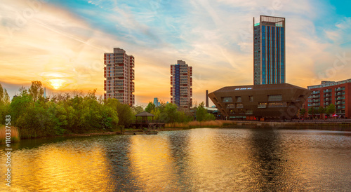 Photography Sunset at Canada Water, London
