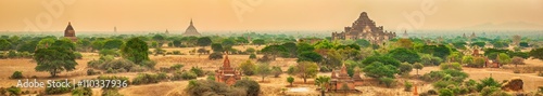 View from the Shwesandaw pagoda. Panorama