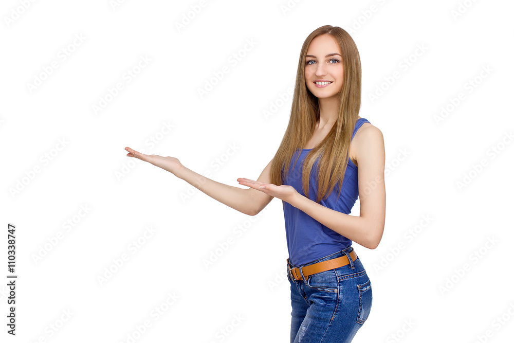 Young brunette girl with long hair Young brunette girl with long hair