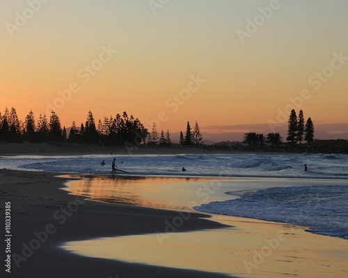 Sunset at the beach in Port Macquarie