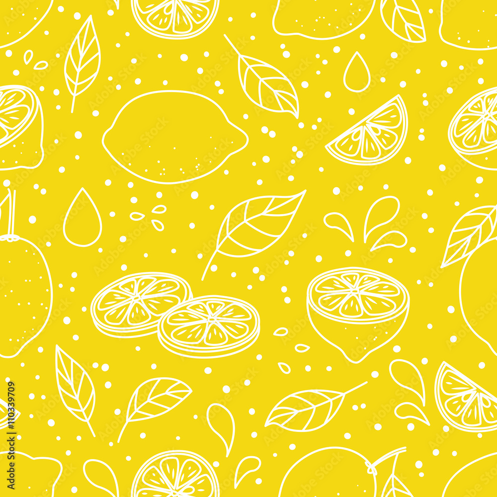 Seamless pattern with juicy lemons Seamless pattern with juicy lemons