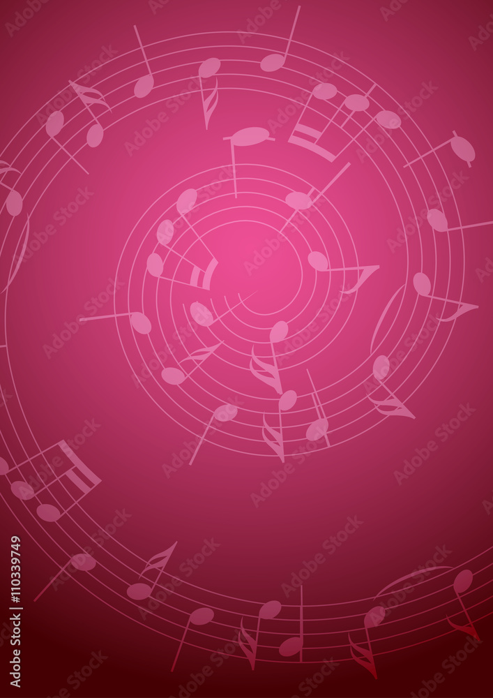 Obraz premium red music background with notes
