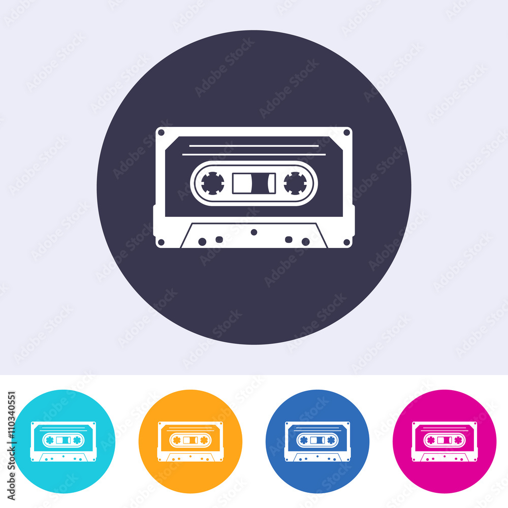 Vector audio cassette icon