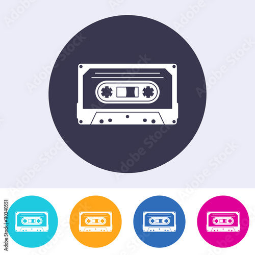 Vector audio cassette icon