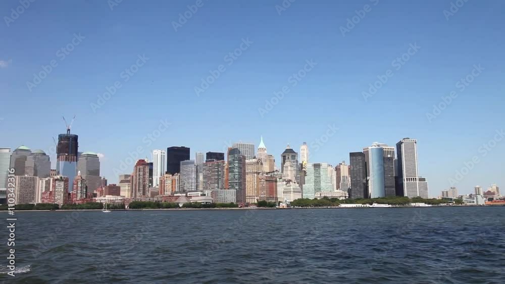 Panorama di New York City skyline dal fiume Hudson (NY), USA Panorama di New York City skyline dal fiume Hudson (NY), USA