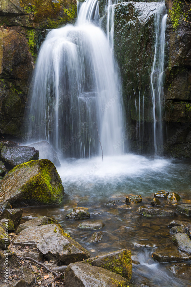 Waterfall in Lumsdale Valley in Matlock, Derbyshire, UK Waterfall in Lumsdale Valley in Matlock, Derbyshire, UK
