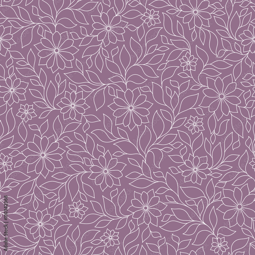 Vector illustration of seamless pattern with abstract flowers Vector illustration of seamless pattern with abstract flowers