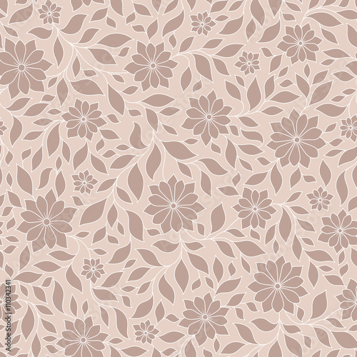 Ornate floral seamless texture  endless pattern with flowers.