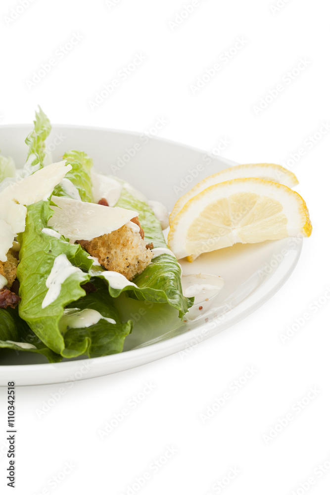 cropped plate of salad