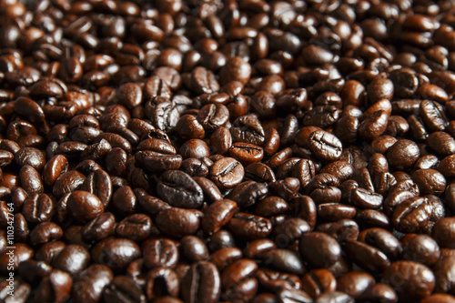 Roasted Coffee Beans background texture