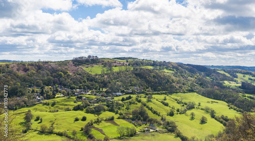 View of English countryside from Heights of Abraham, Derbyshire