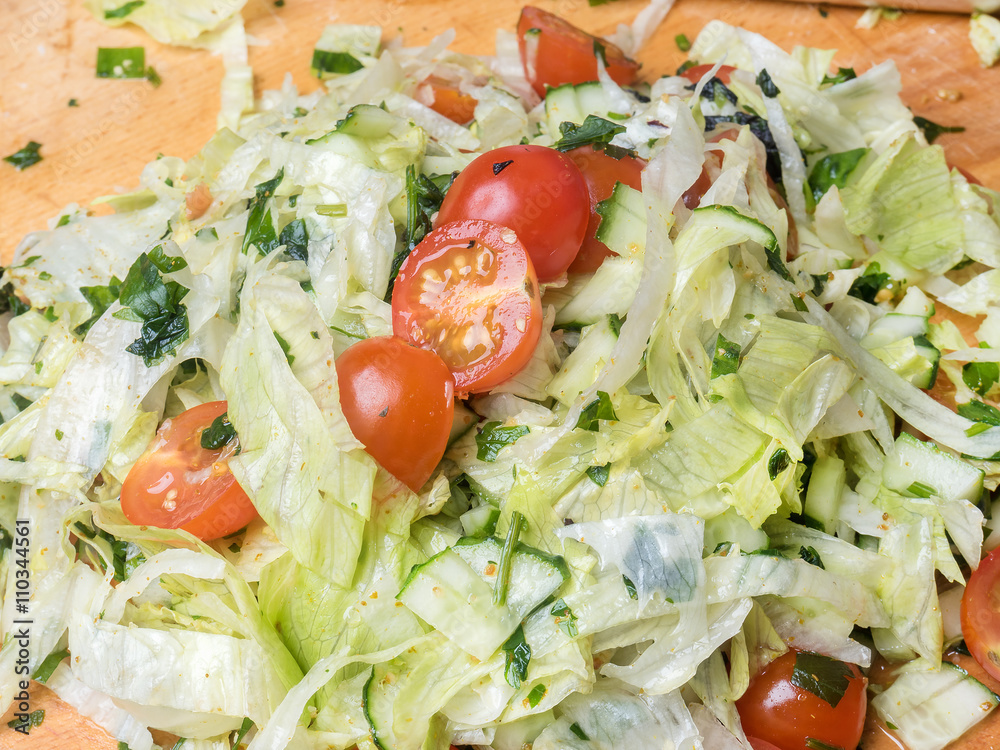 cutting vegetables for salad cutting vegetables for salad