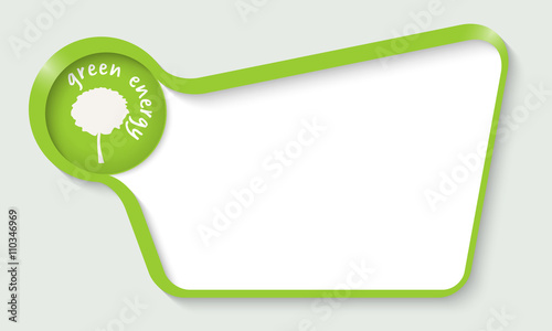 Vector abstract double box for your text and green energy icon