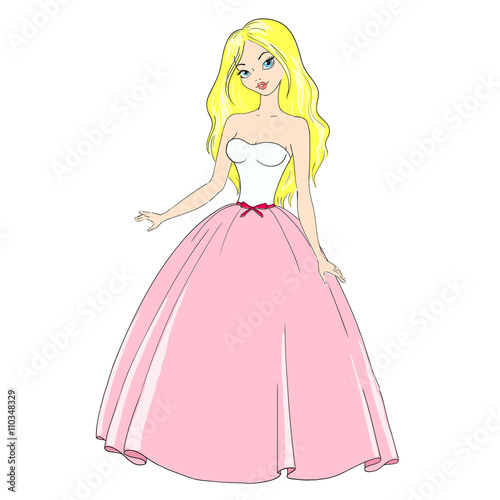 Beautiful girl with long hair