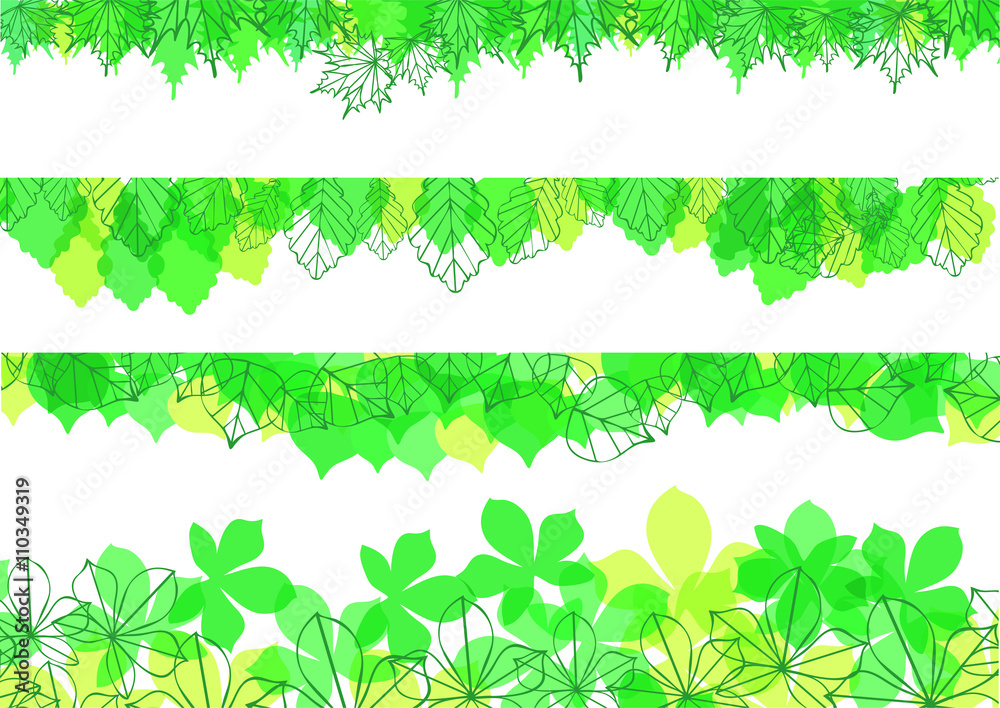 leaves banners