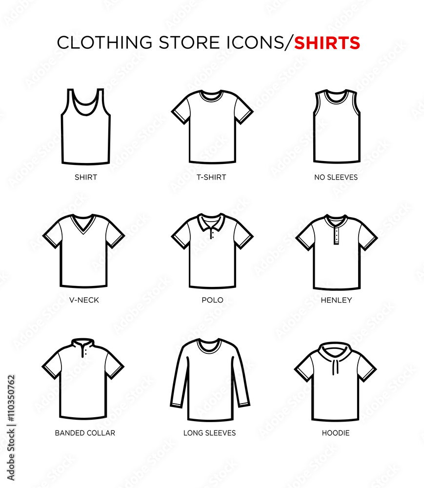 T shirt icon set. T shirt icon set.