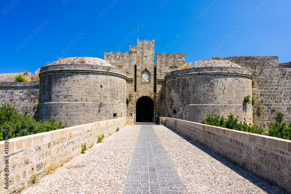 Castle Gates Rhodes Greece