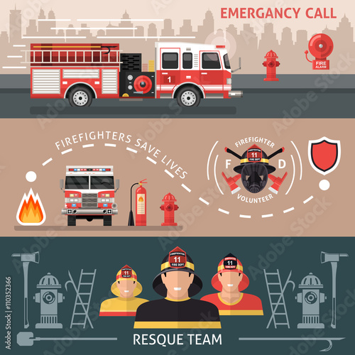 Firefighter Banner Set