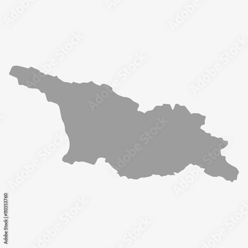 Georgia map in gray on a white background