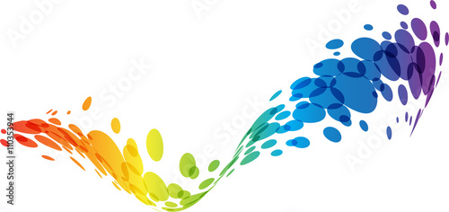 Rainbow abstract wave background