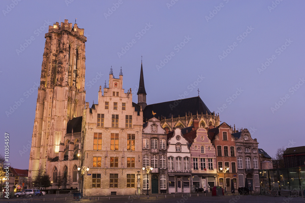 Old Town in Mechelen in Belgium