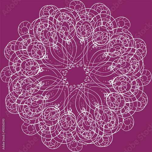  Antique greeting card  invitation with lace and floral ornament