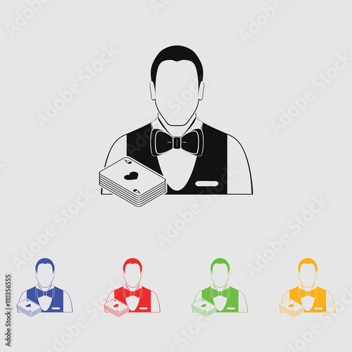 Casino Dealer vector icon