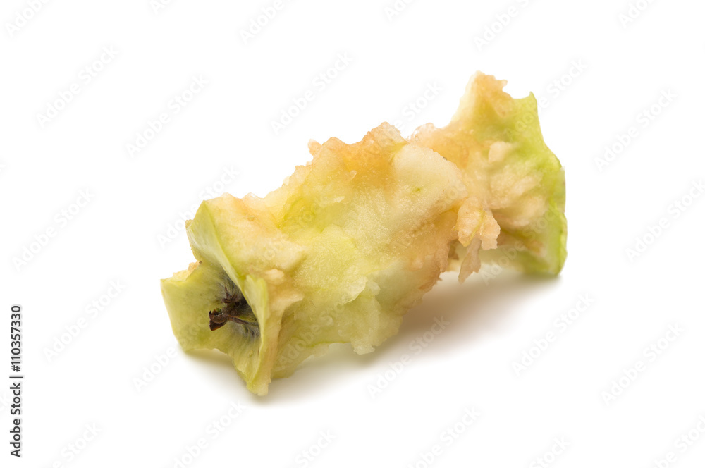 Stub ripe apple isolated Stub ripe apple isolated