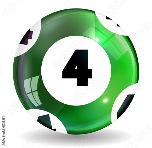 Victory Ball for the game of lottery. Jack pot. Vector Illustrat