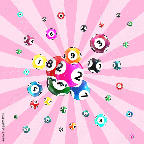 Victory Ball for the game of lottery. Jack pot. Vector Illustrat