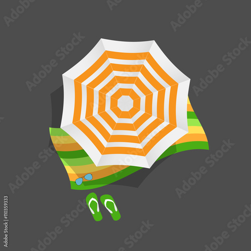 Beach Umbrella Icon Vector Illustration