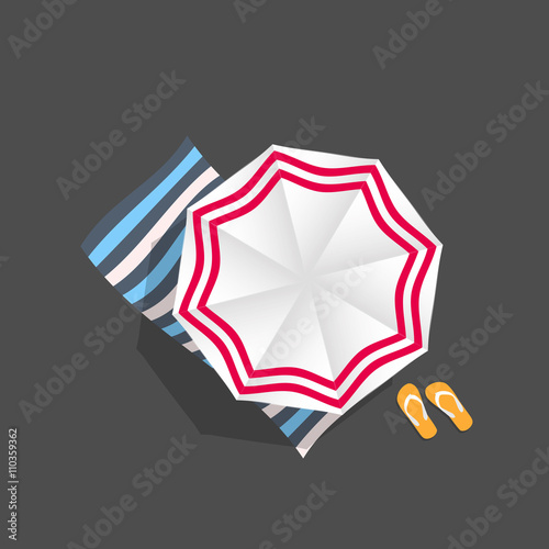 Beach Umbrella Icon Vector Illustration