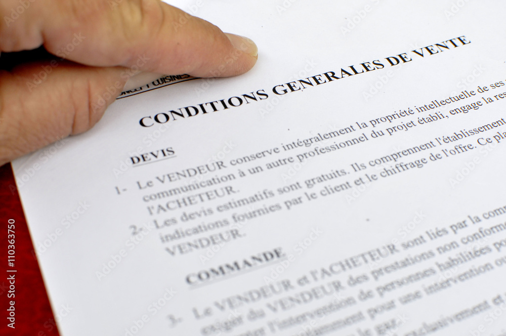 Obraz premium Conditions générales de vente