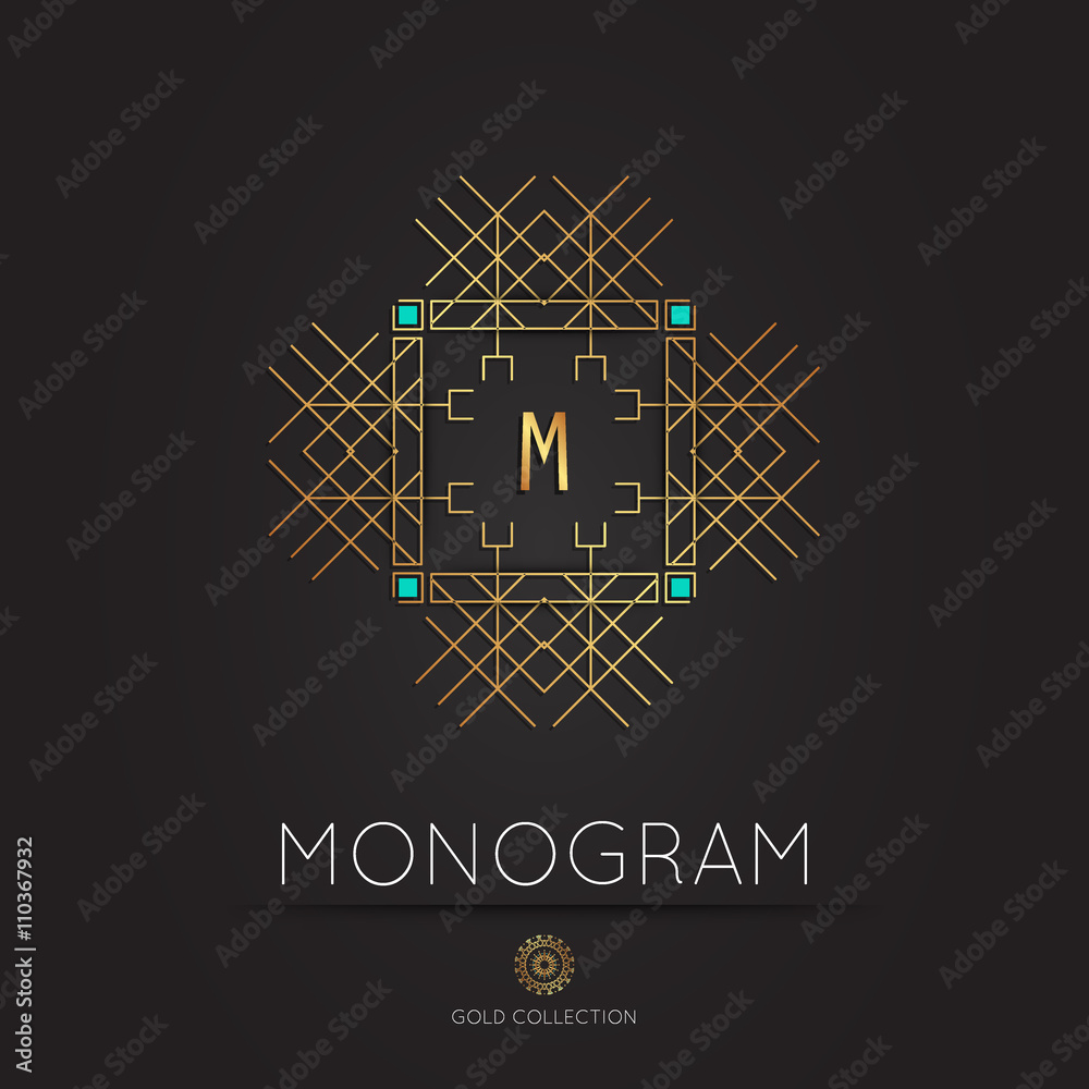 Royal modern monogram, logo vector template. Royal modern monogram, logo vector template.