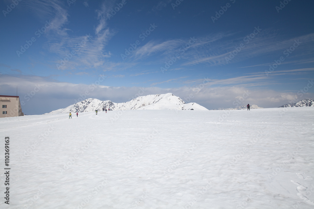 Snow mountain at Kurobe alpine in Japan