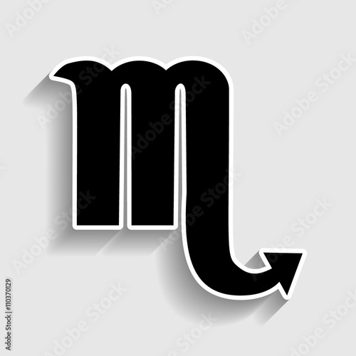 Scorpio sign. Sticker style icon