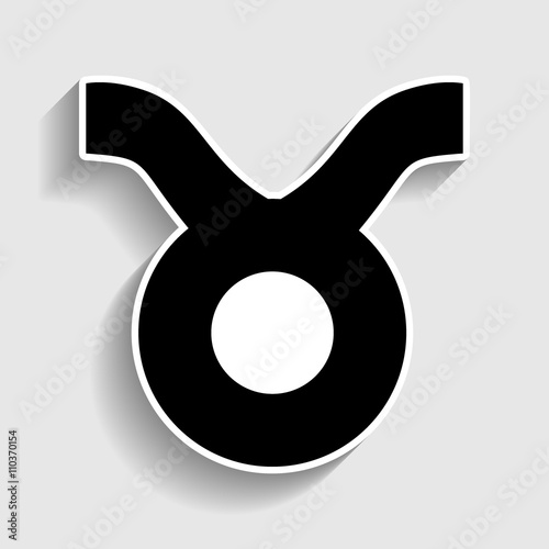 Taurus sign. Sticker style icon
