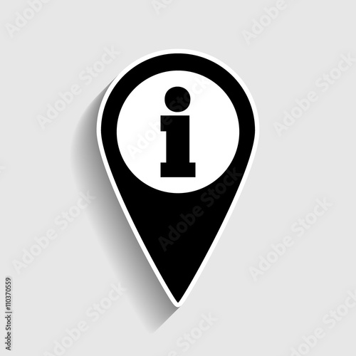 Map pointer with information icon