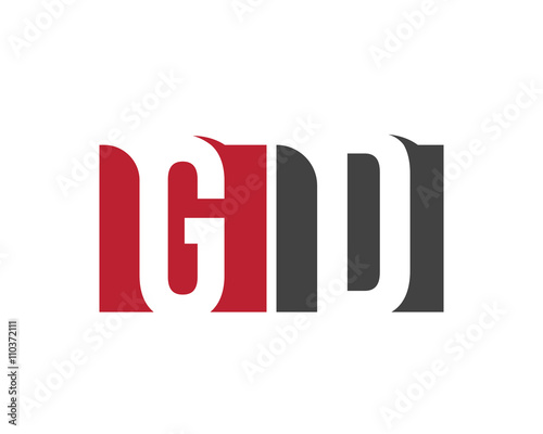 GD red square letter logo for data, developer, design, department, delivery, digital