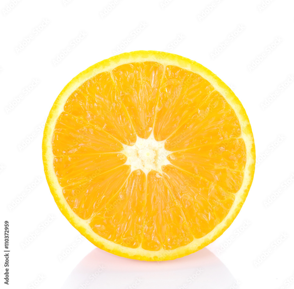Fresh Orange cut pieces on white background. Fresh Orange cut pieces on white background.