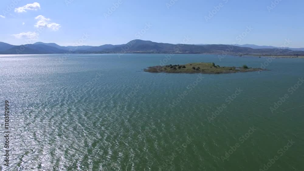 Lake and Little Island, 4K Aerial Clip Captured by Drone Cam Lake and Little Island, 4K Aerial Clip Captured by Drone Cam