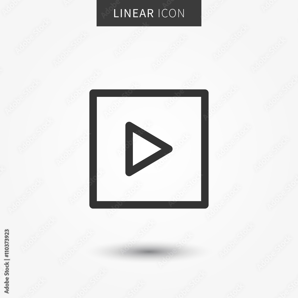 Play video icon vector illustration. Isolated video symbol.
