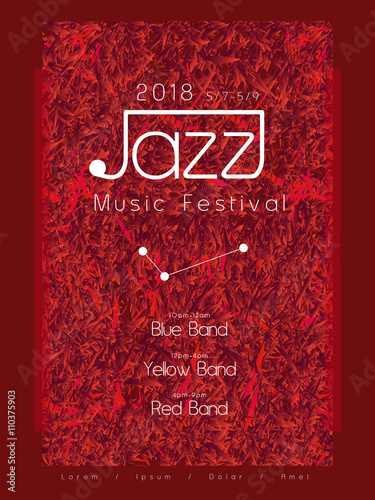 Canvas Print jazz poster template design