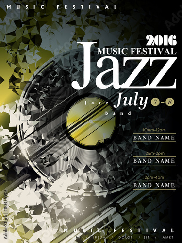 jazz poster template design