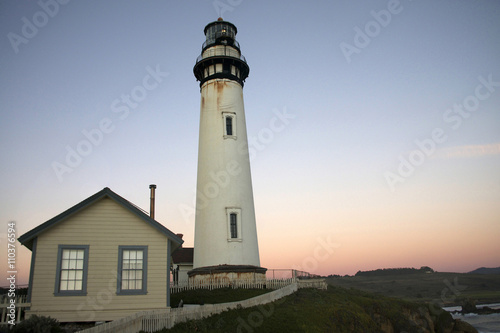  light house on the coast of Northern California at Sunset. © sheilaf2002