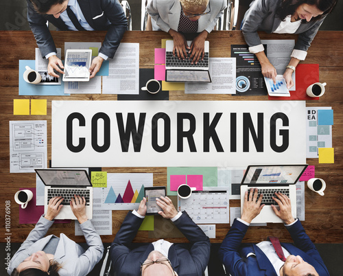 Coworking Space Community Business Start-up Concept photo